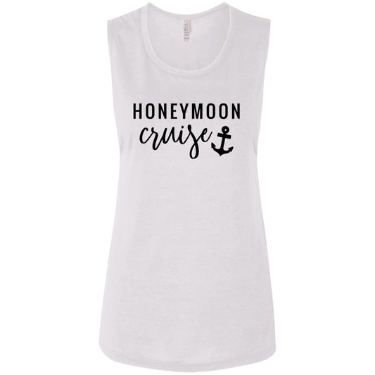 Ladies' Honeymoon Anchor Flowy Muscle Tank